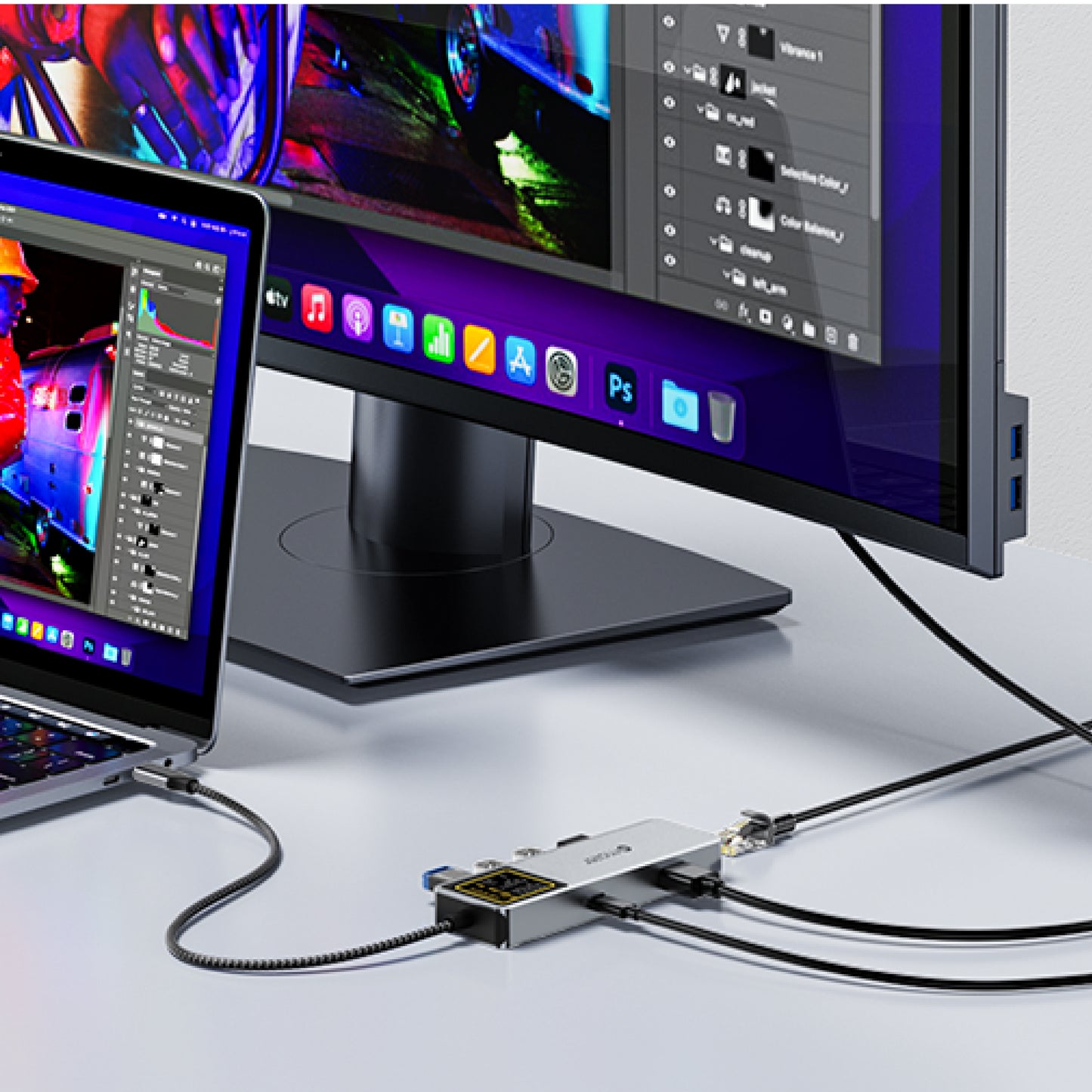 InfiniteHub Ai USB C Hub 6-In-1 with Smart Display