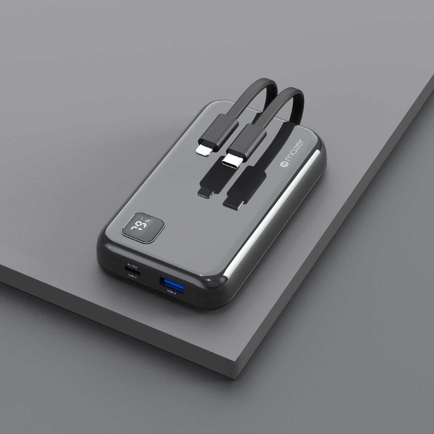 PowerCharge Link 10,000mAh (Built-in Lightning + USB C Cables) Power Bank