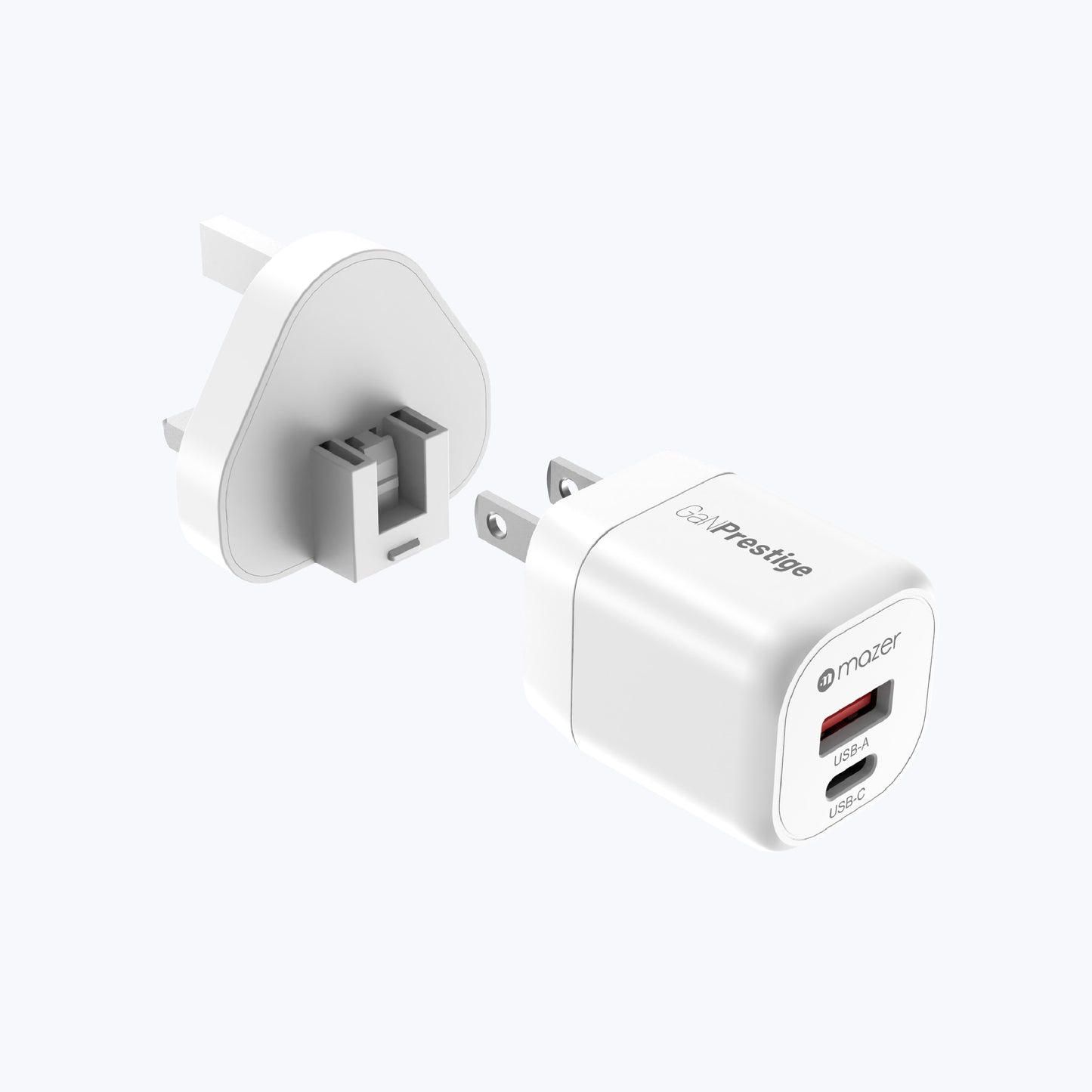 GaNPrestige V5 20W GaN Wall Charger US + UK Pin (2 Ports)