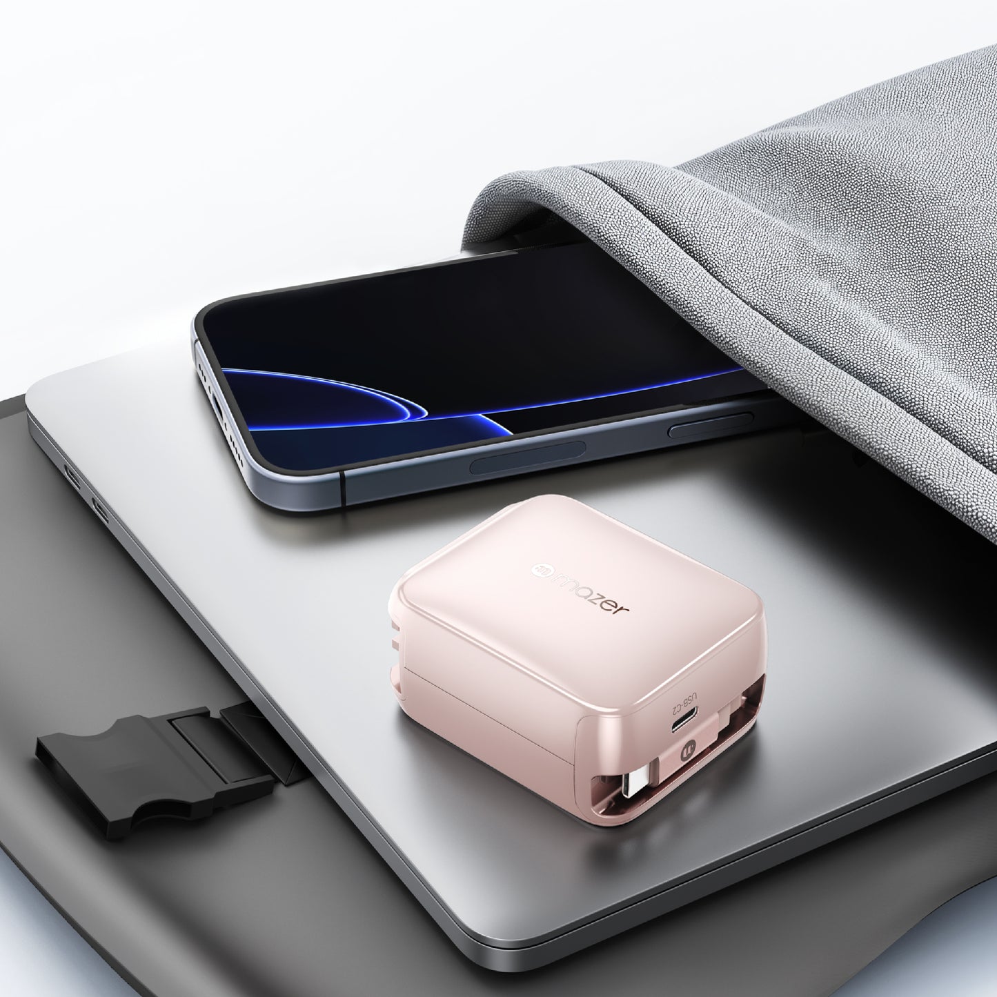 PrestigeGaN R 67W GaN Wall Charger with Retractable USB-C Cable