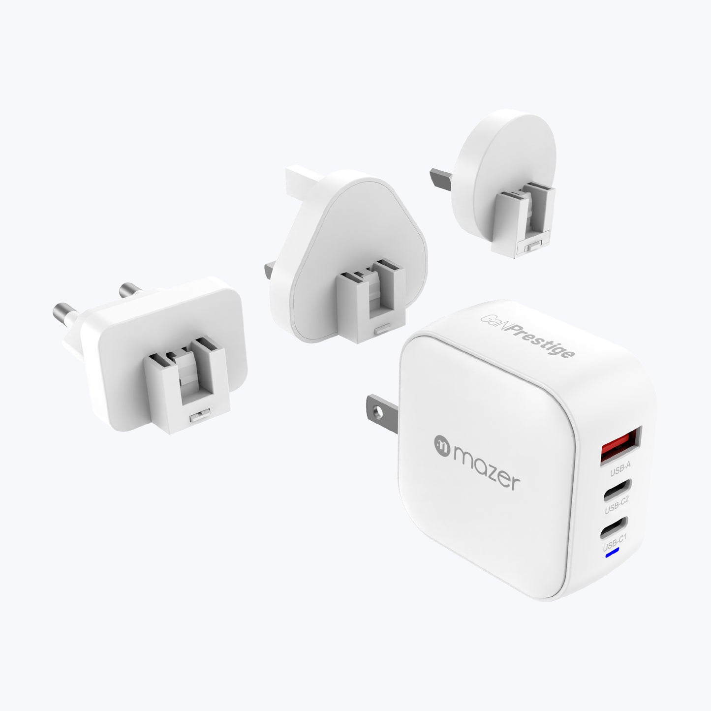 GaNPrestige V5 70W GaN Wall Charger with Travel Pins (3 Ports)