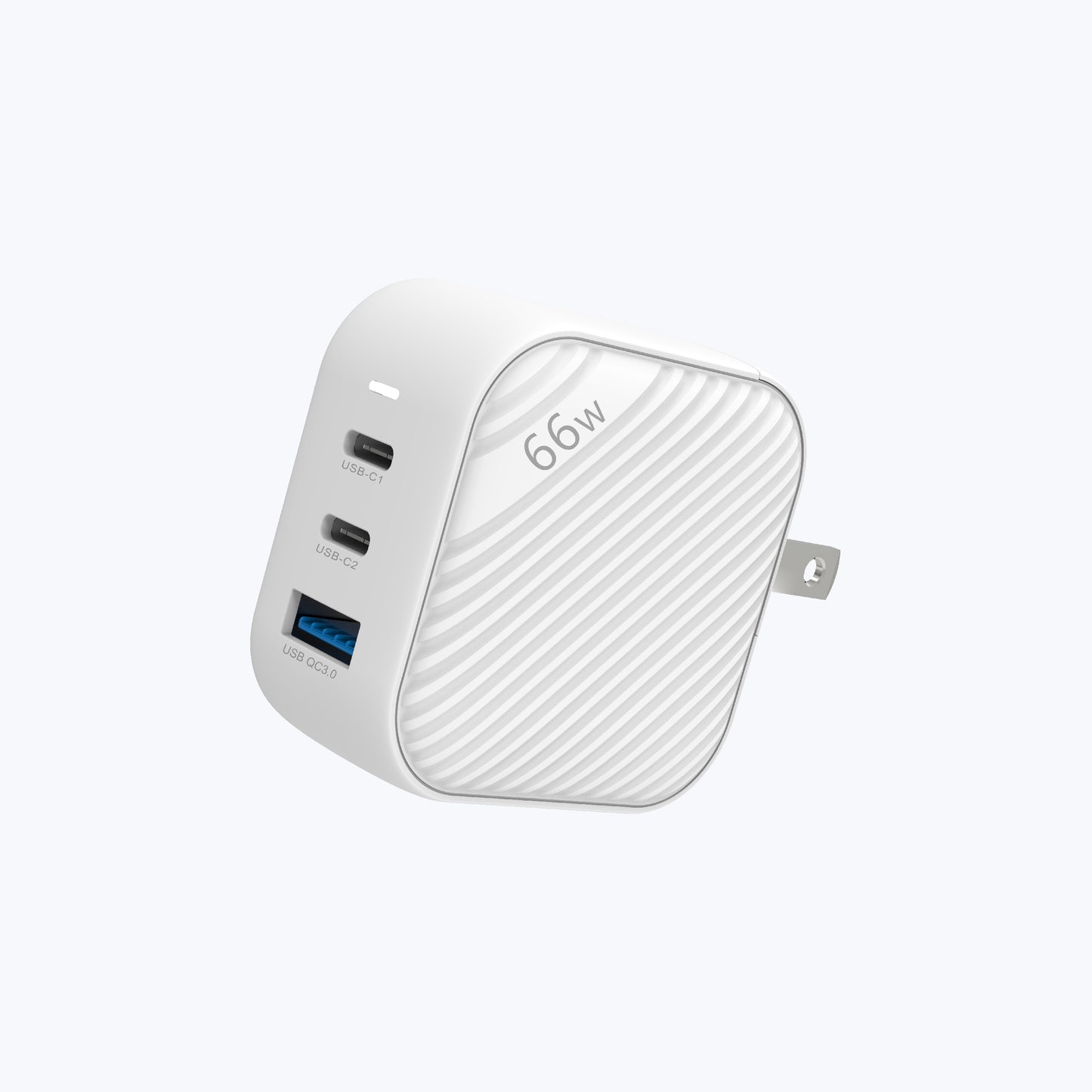 GaNPrestige 66W GaN Wall Charger with Travel Pins (3 Ports)