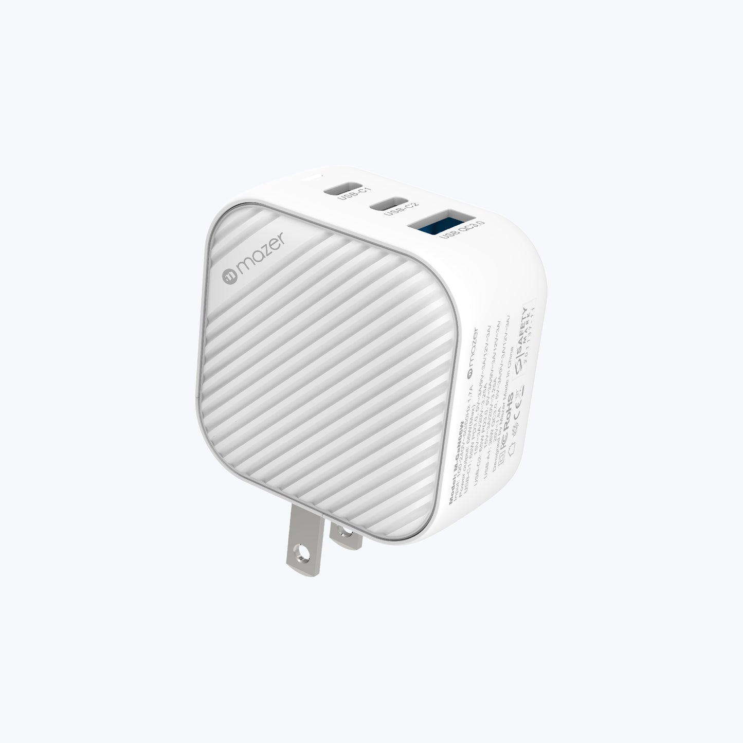 GaNPrestige 66W GaN Wall Charger with Travel Pins (3 Ports)