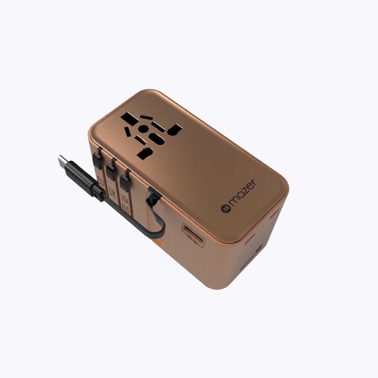Infinite Travel PD100W GaN Universal Travel Charger With Built-in USB C Cable