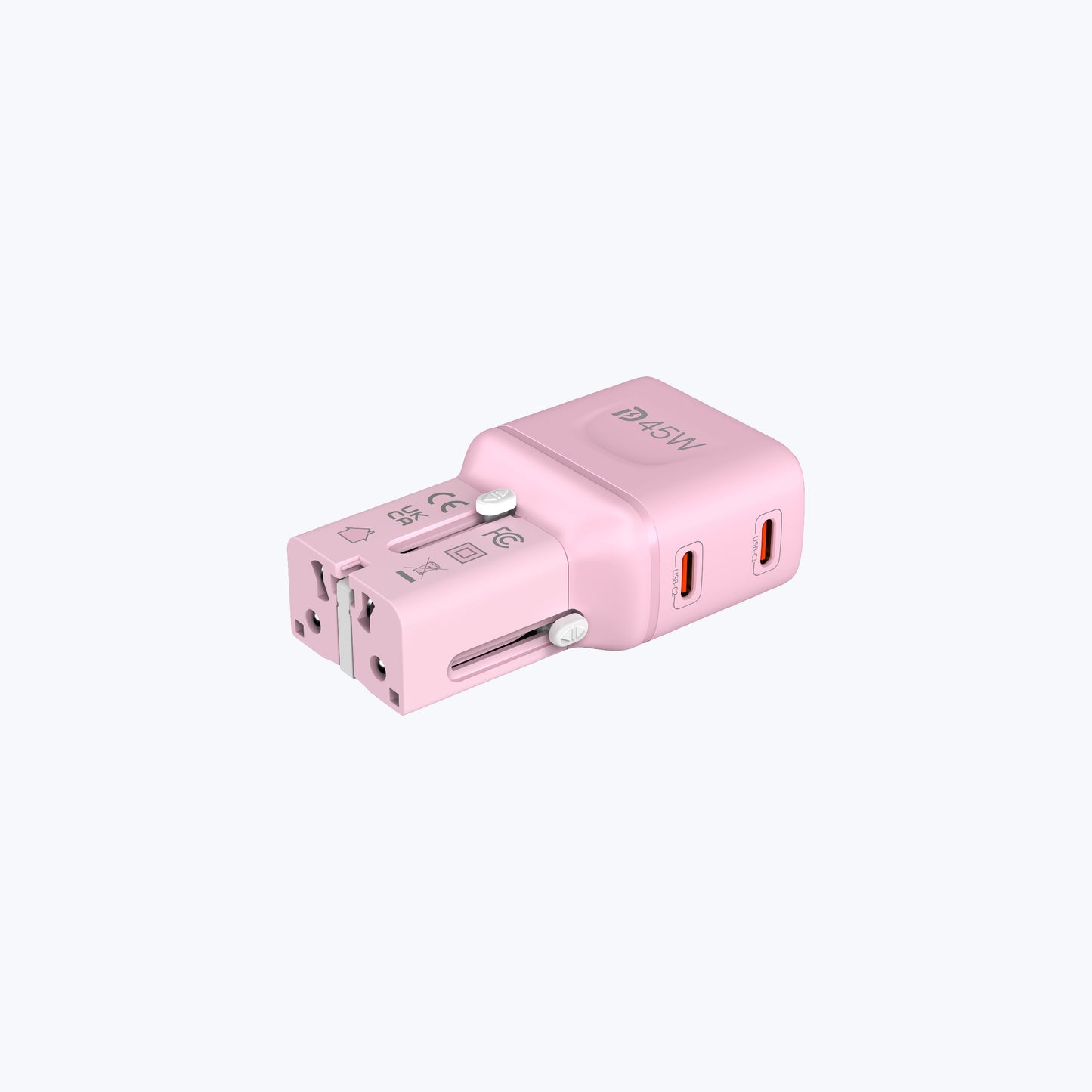 InfiniteTravel Pocket 45W Travel Charger Universal Travel Charger with USB-C Ports