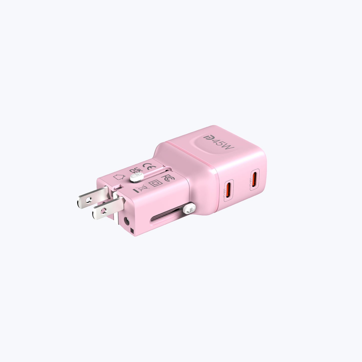InfiniteTravel Pocket 45W Travel Charger Universal Travel Charger with USB-C Ports