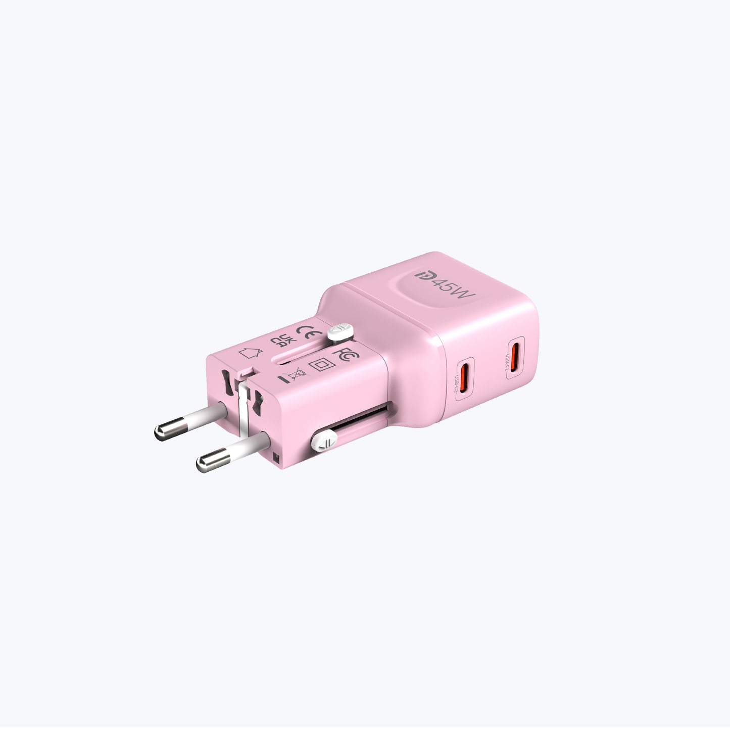 InfiniteTravel Pocket 45W Travel Charger Universal Travel Charger with USB-C Ports