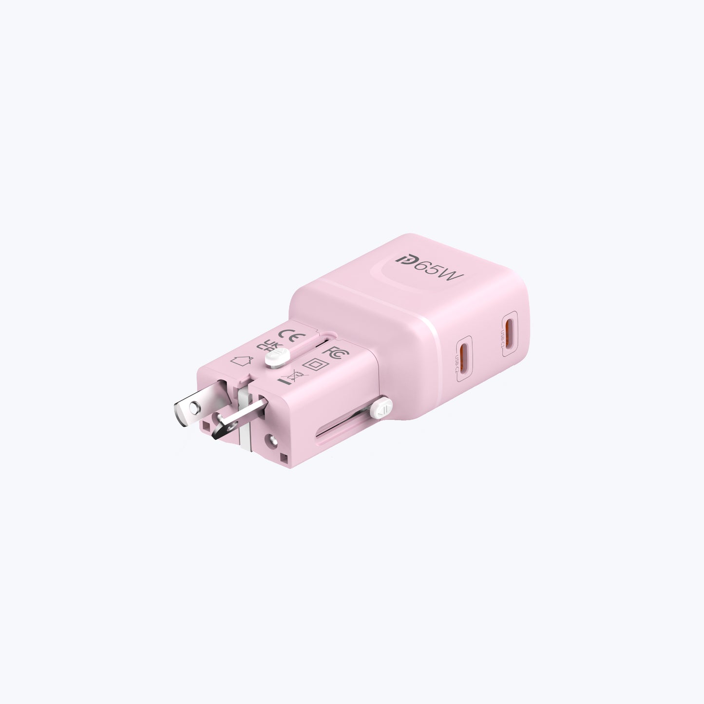 InfiniteTravel Pocket 65W Travel Charger Universal Travel Charger with USB-C Ports
