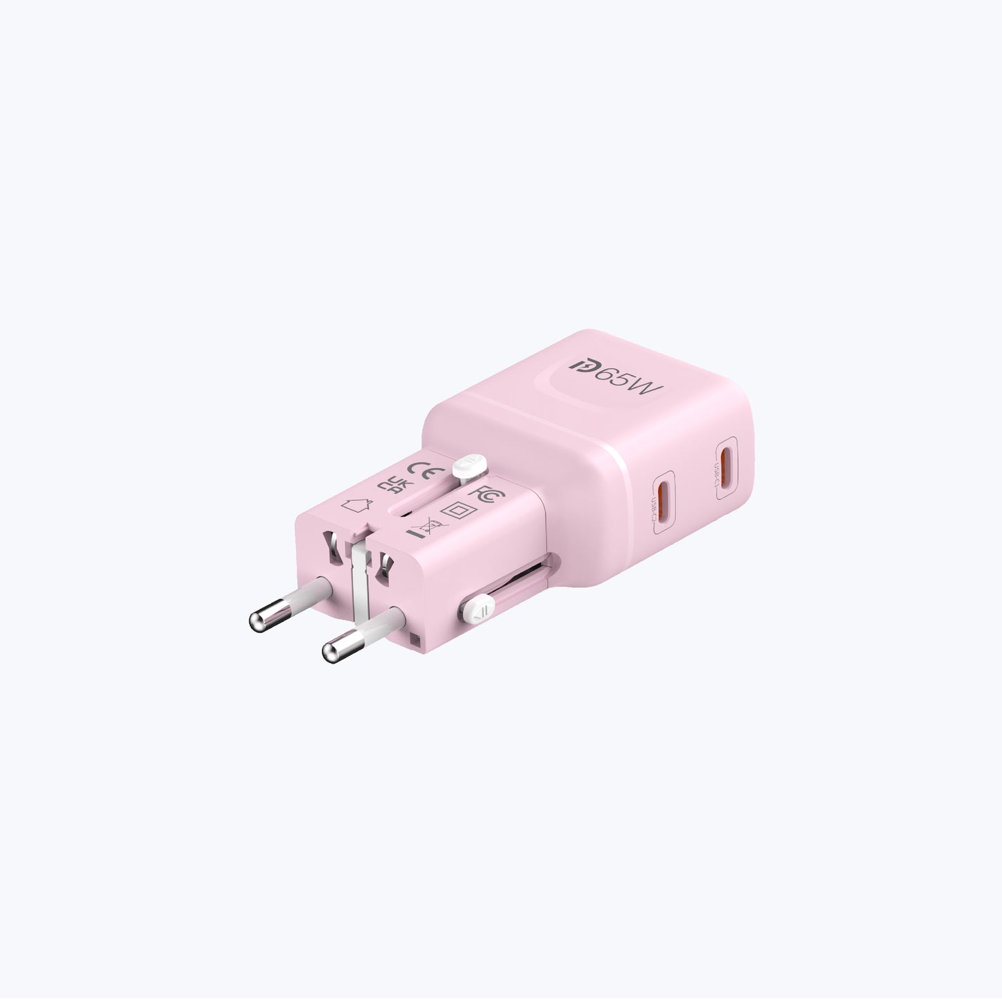 InfiniteTravel Pocket 65W Travel Charger Universal Travel Charger with USB-C Ports