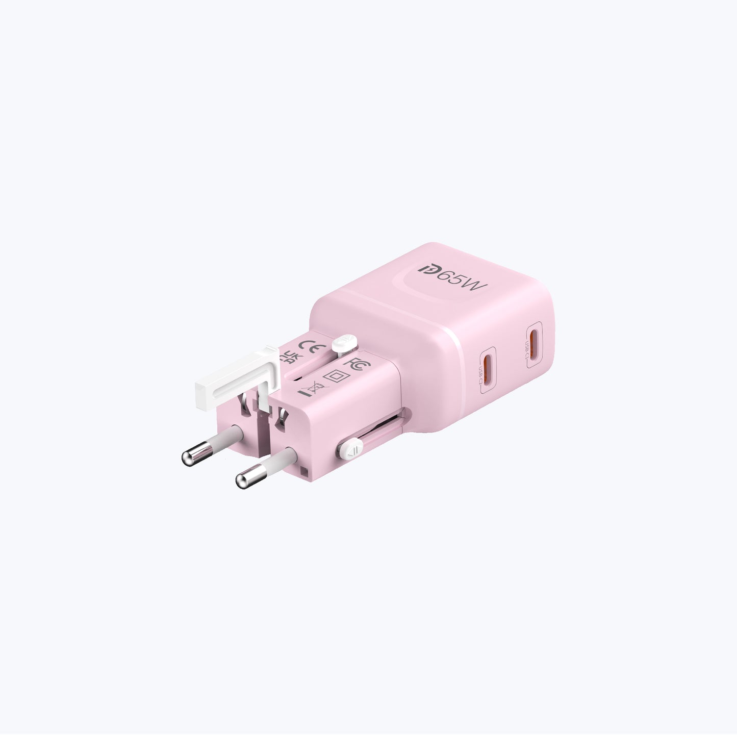InfiniteTravel Pocket 65W Travel Charger Universal Travel Charger with USB-C Ports