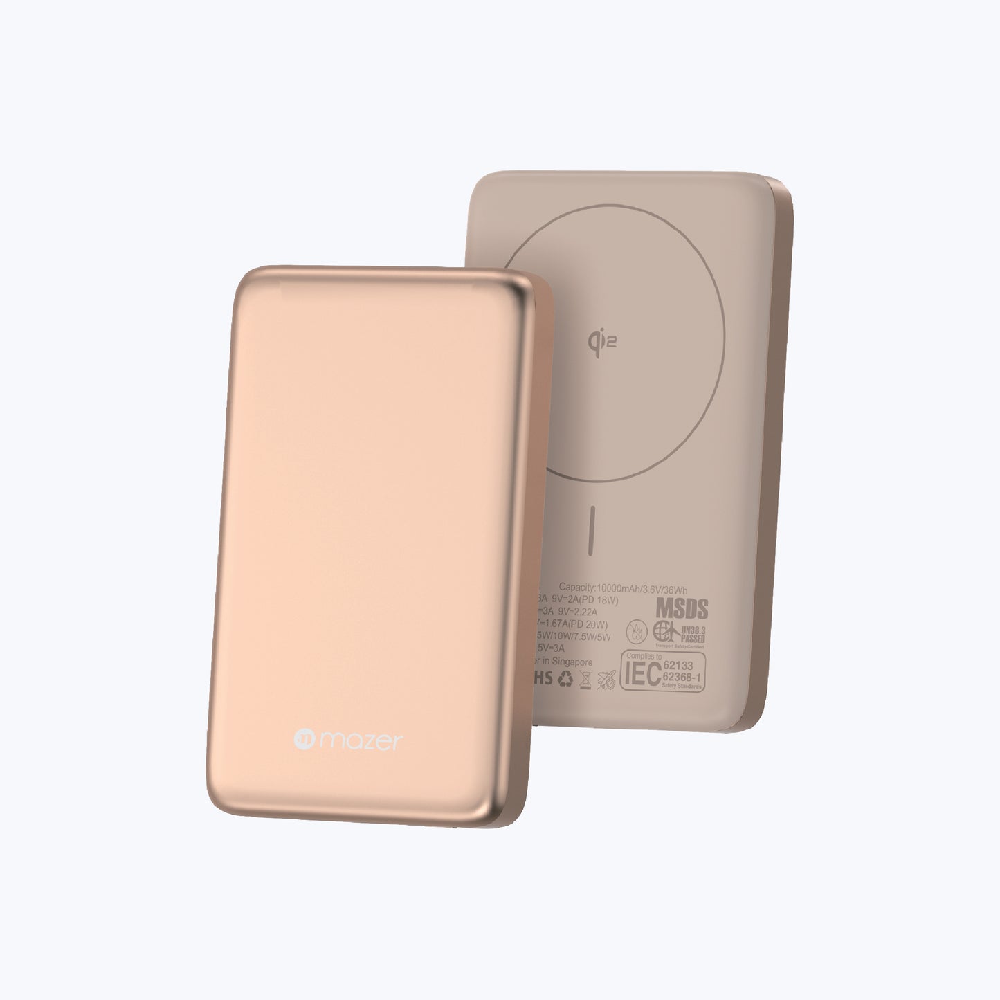 MagAir21 10,000mAh Ultra Slim Magnetic Wireless Power Bank Qi2 Certified 15W