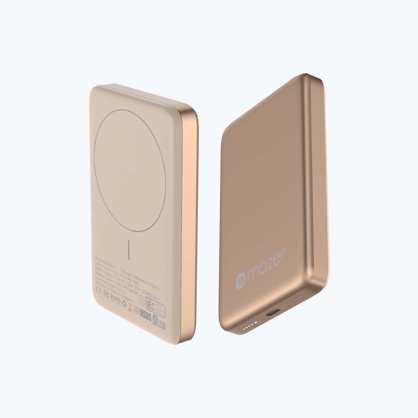 MagAir21 10,000mAh Ultra Slim Magnetic Wireless Power Bank Qi2 Certified 15W