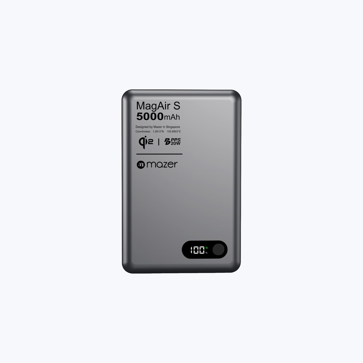 MagAir29 5000mAh Ultra Slim Magnetic Wireless Power Bank Qi2 Certified 15W