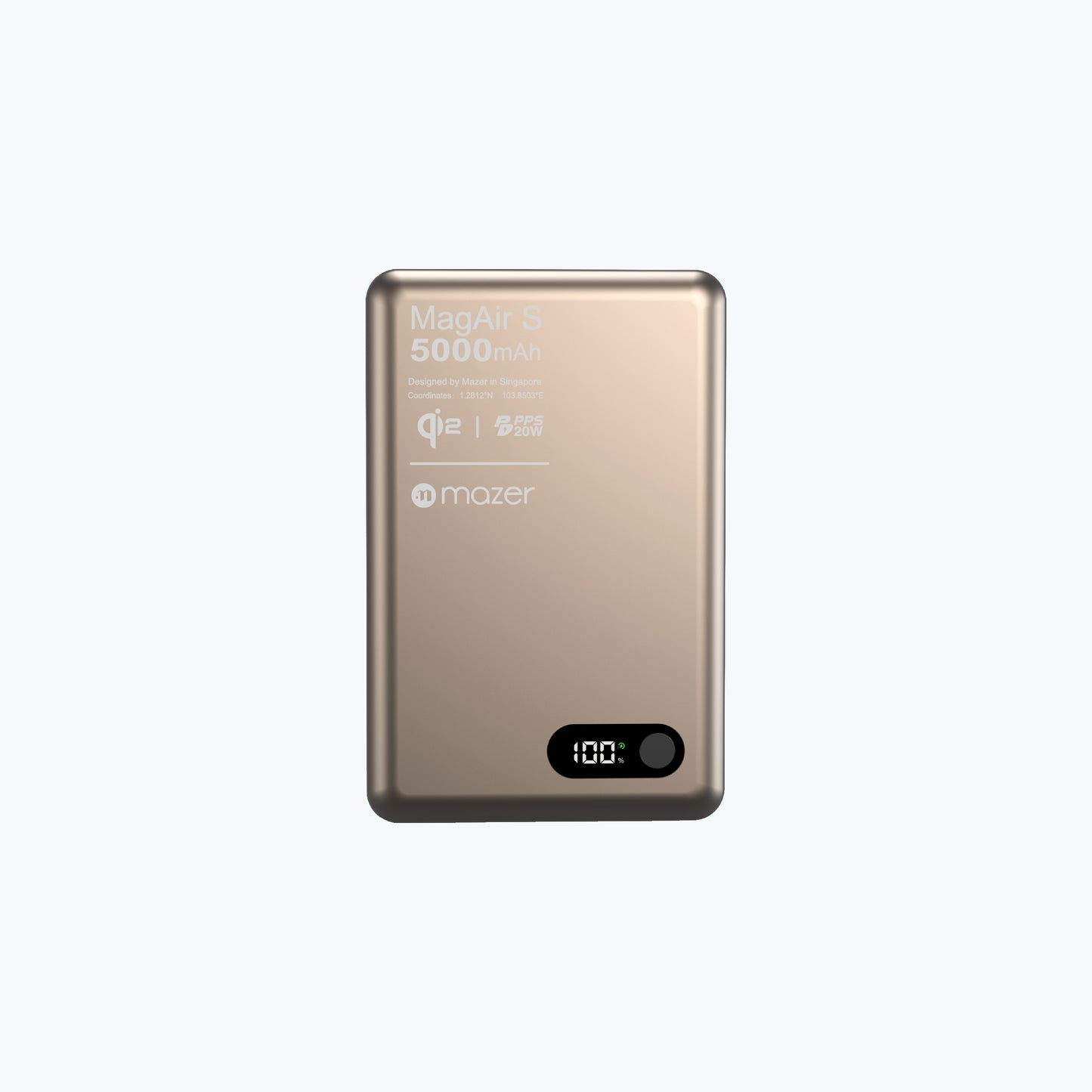 MagAir29 5000mAh Ultra Slim Magnetic Wireless Power Bank Qi2 Certified 15W