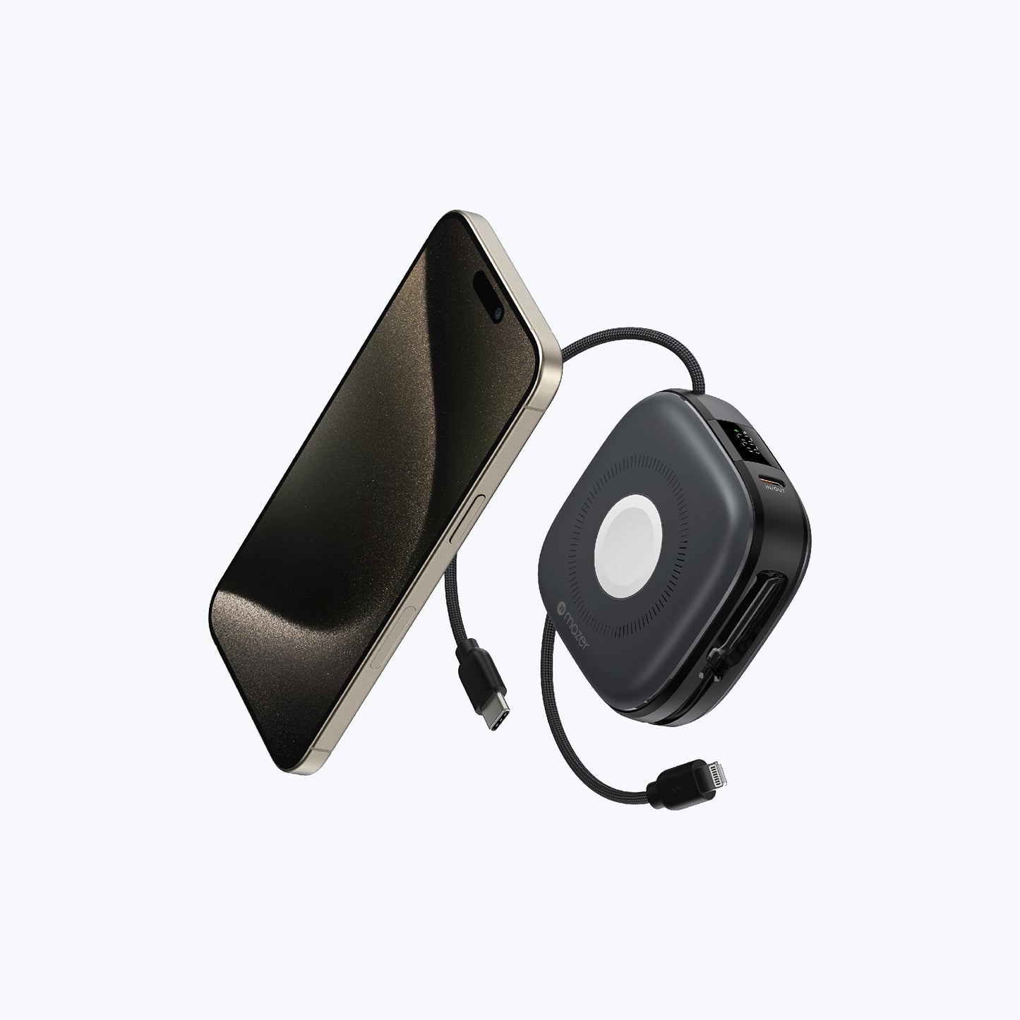 MagLink18i 10,000mAh Magnetic Wireless (Built-in USB-C+Lightning Cables) Apple Watch Charging Power Bank