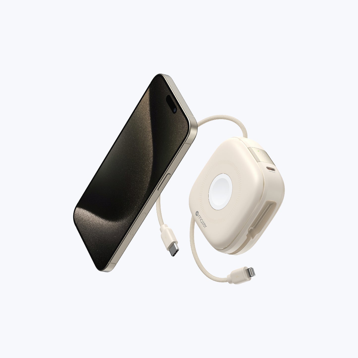 MagLink18i 10,000mAh Magnetic Wireless (Built-in USB-C+Lightning Cables) Apple Watch Charging Power Bank