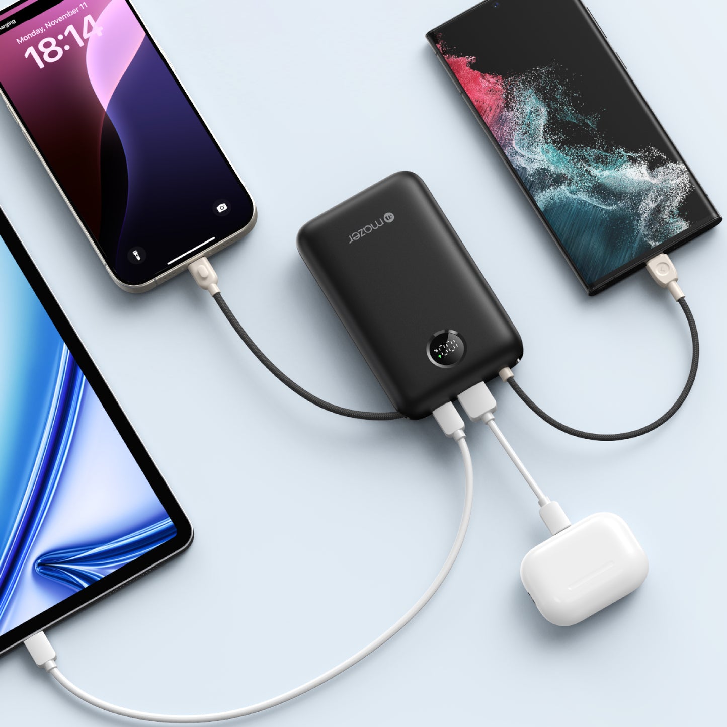 PowerCharge LINK 20000mAh PD35W (Built-in USB-C + Lightning Cables) Power Bank