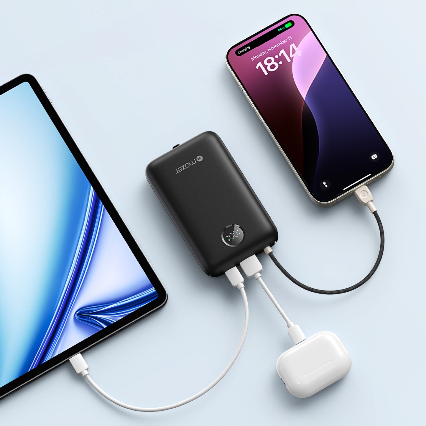 PowerCharge LINK 20000mAh PD35W (Built-in USB-C + Lightning Cables) Power Bank
