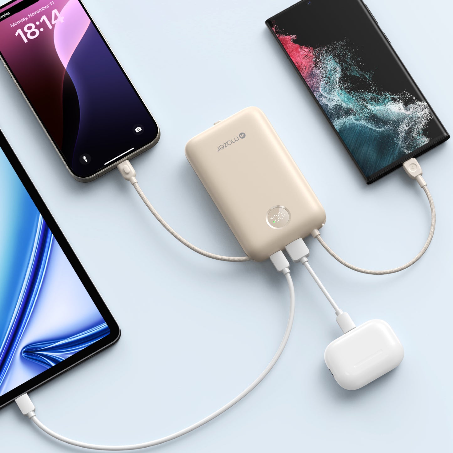 PowerCharge LINK 20000mAh PD35W (Built-in USB-C + Lightning Cables) Power Bank