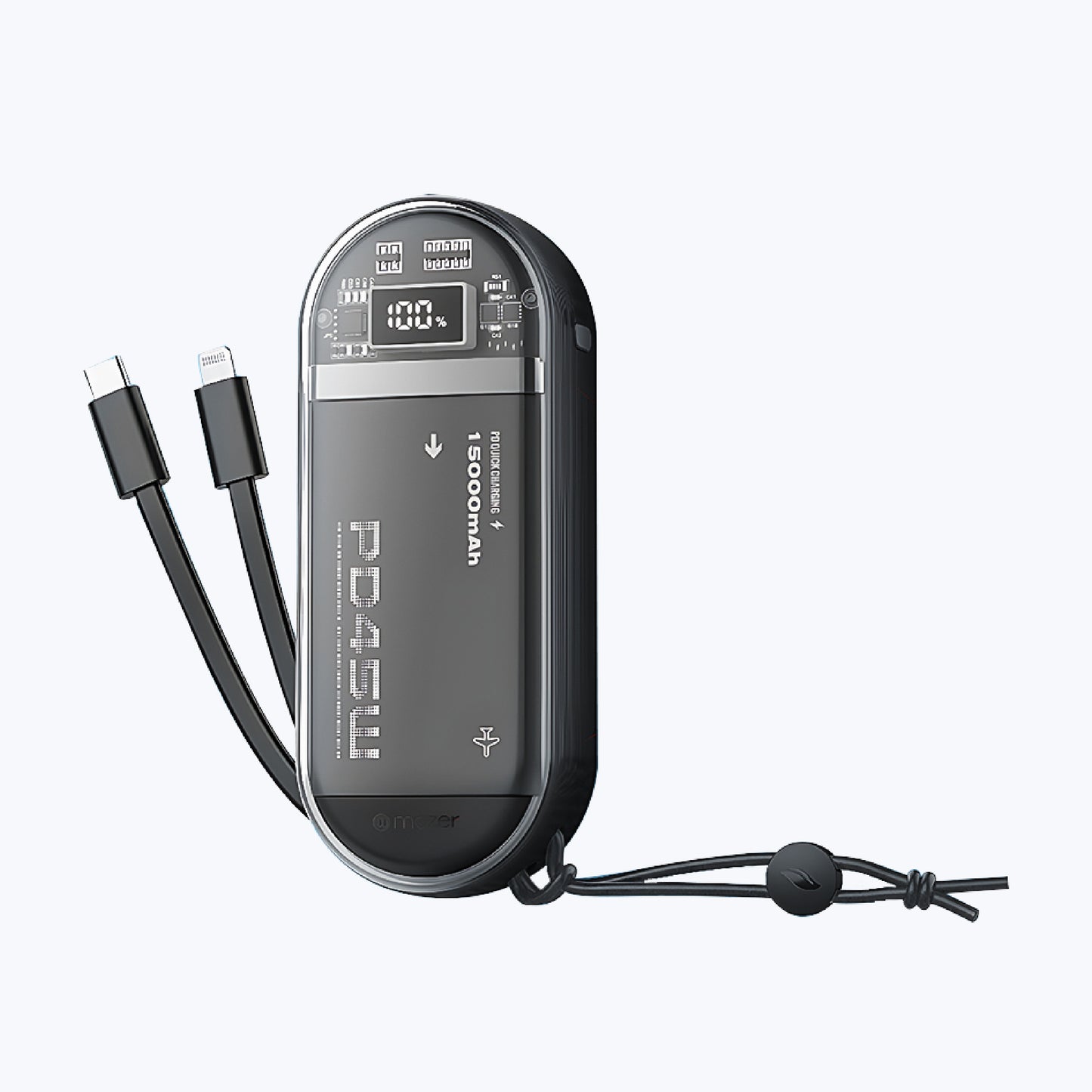 PowerCharge Link 1545 15000mAh PD45W (Built-in Dual USB-C + Lightning Cables) Power Bank