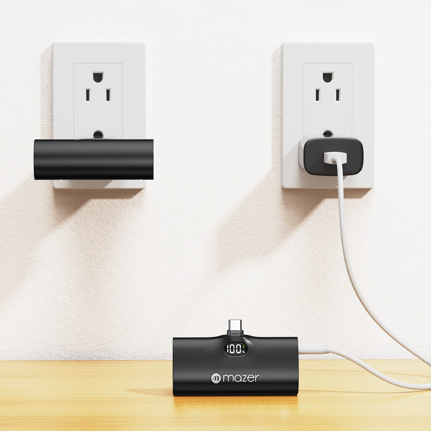 PowerCharge SuperMini 5000mAh PD20W Power Bank (Built-in USB-C Connector)