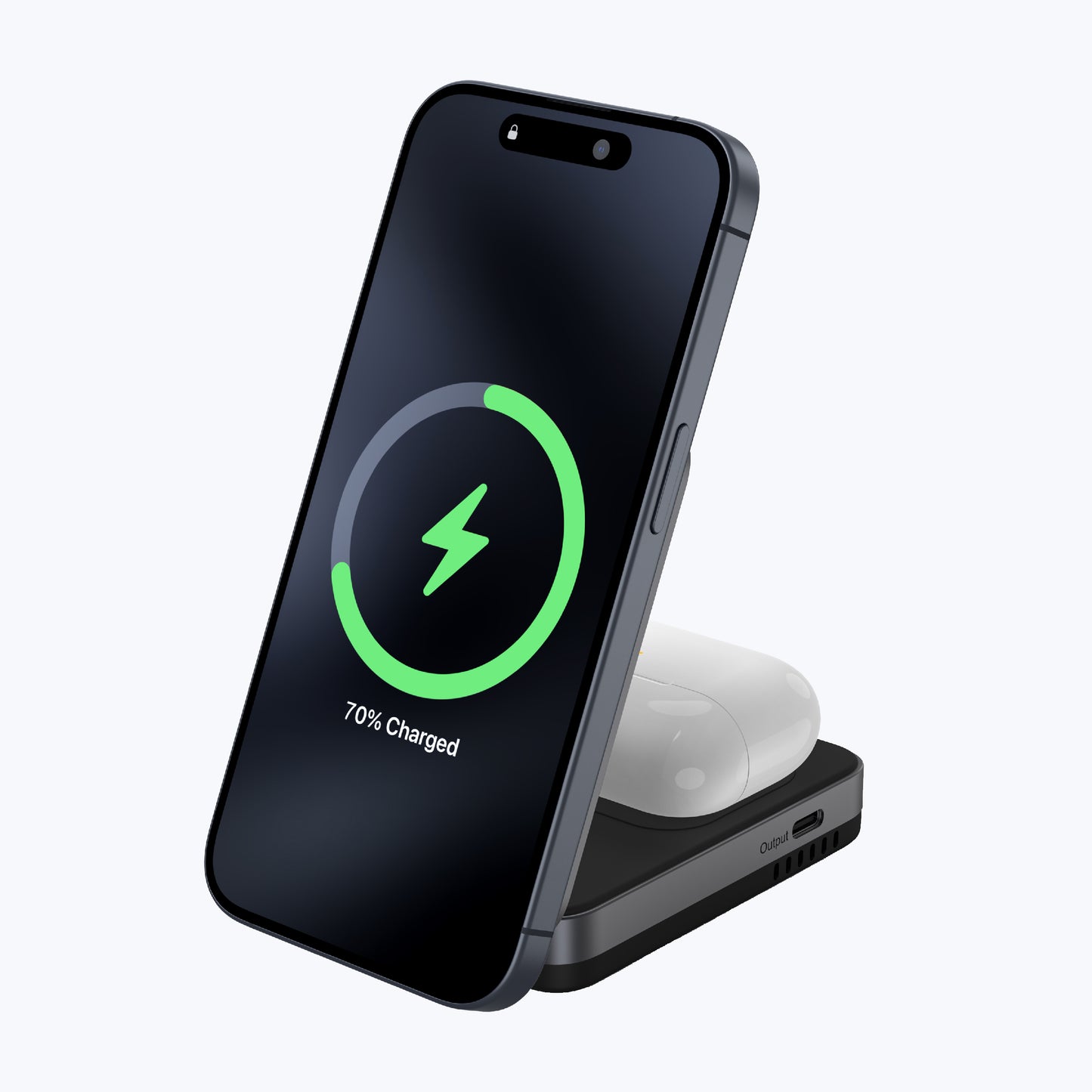 MagFold Duo+ Qi2 Certified 15W Foldable 2-in-1 Wireless Charger