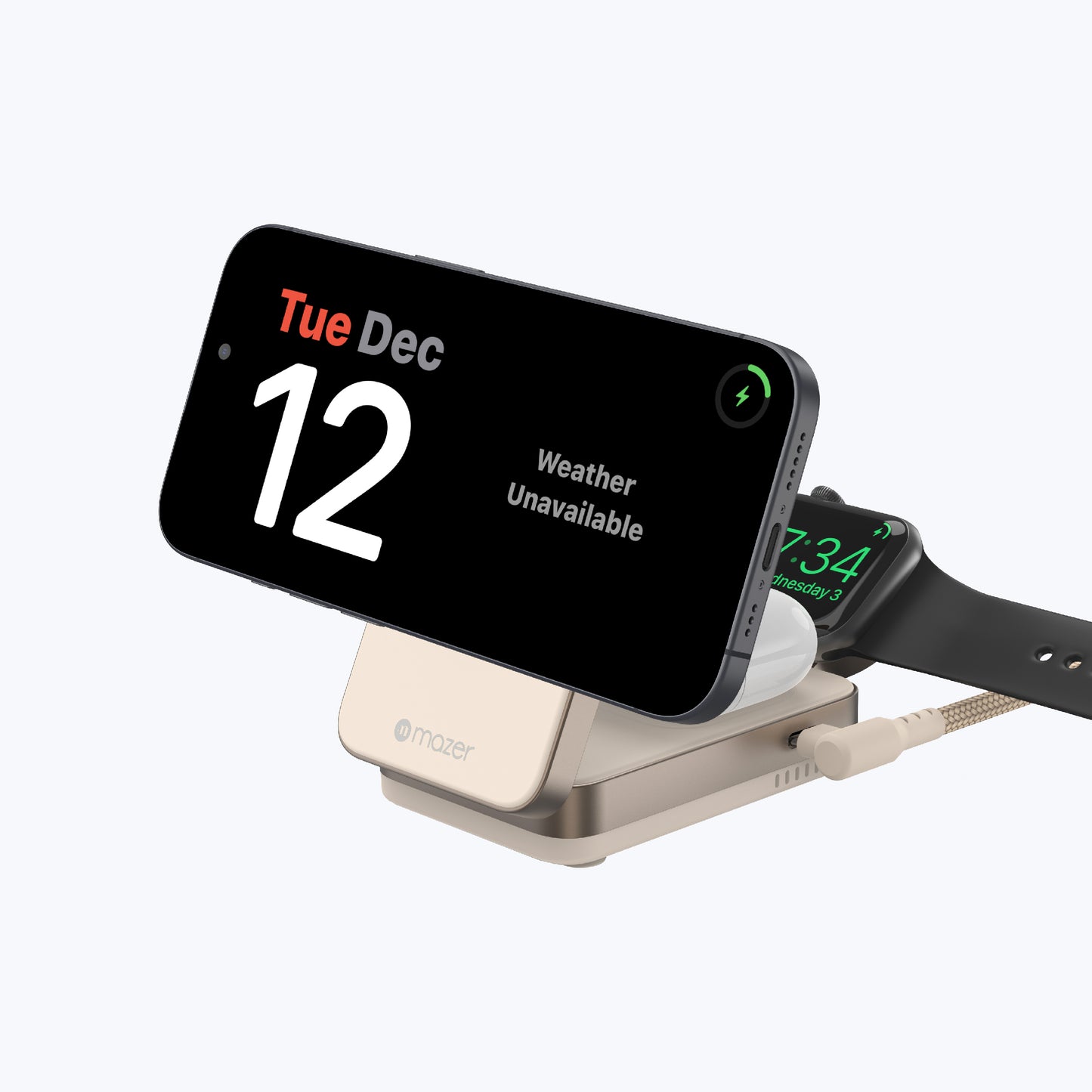MagFold Trio Qi2 Certified 15W Foldable 3-in-1 Wireless Charger