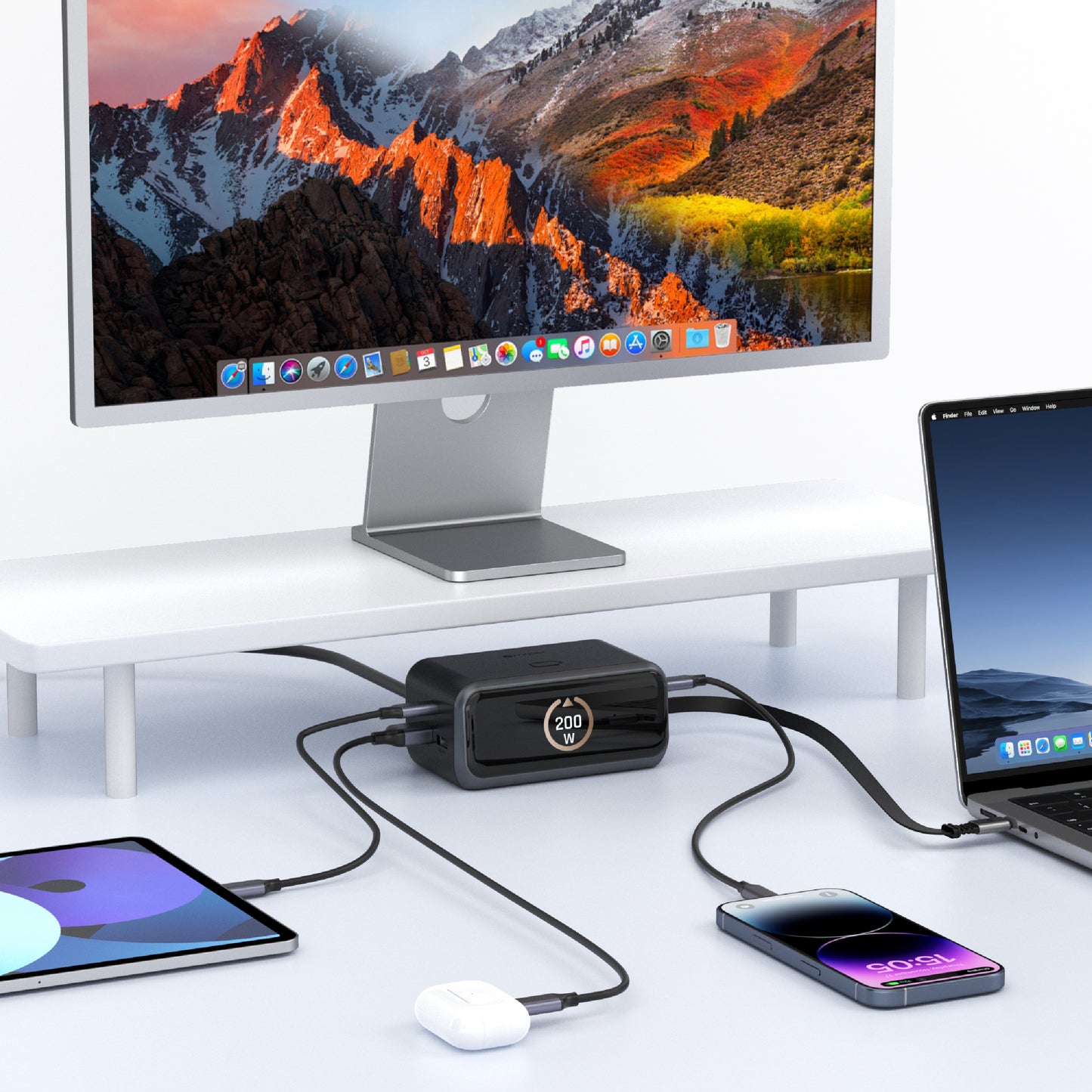 PrestigeGaN Ai 6 Ports GaN Desktop Charger 200W