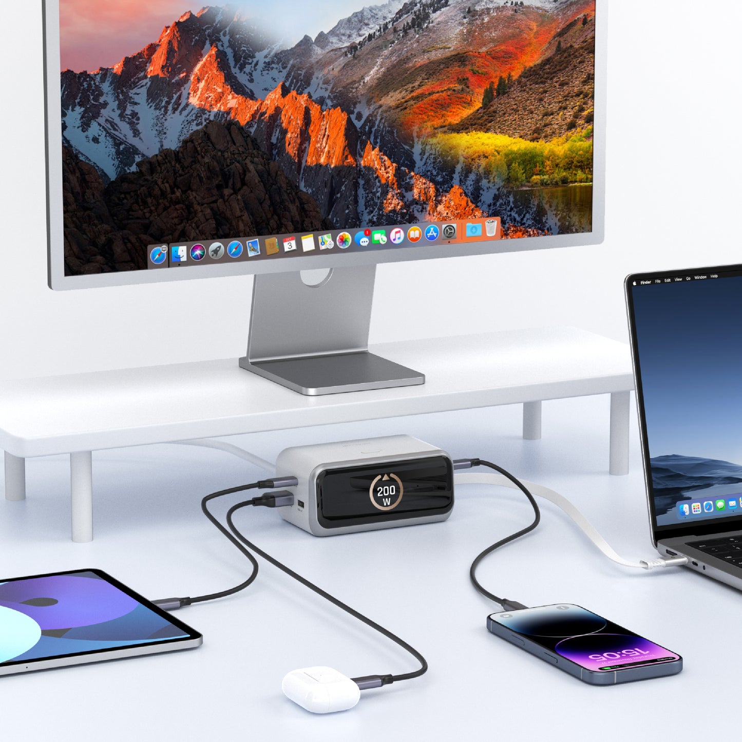 PrestigeGaN Ai 6 Ports GaN Desktop Charger 200W
