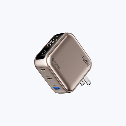 AiPrestigeGaN 100W GaN Wall Charger Ai Display (3 Ports)