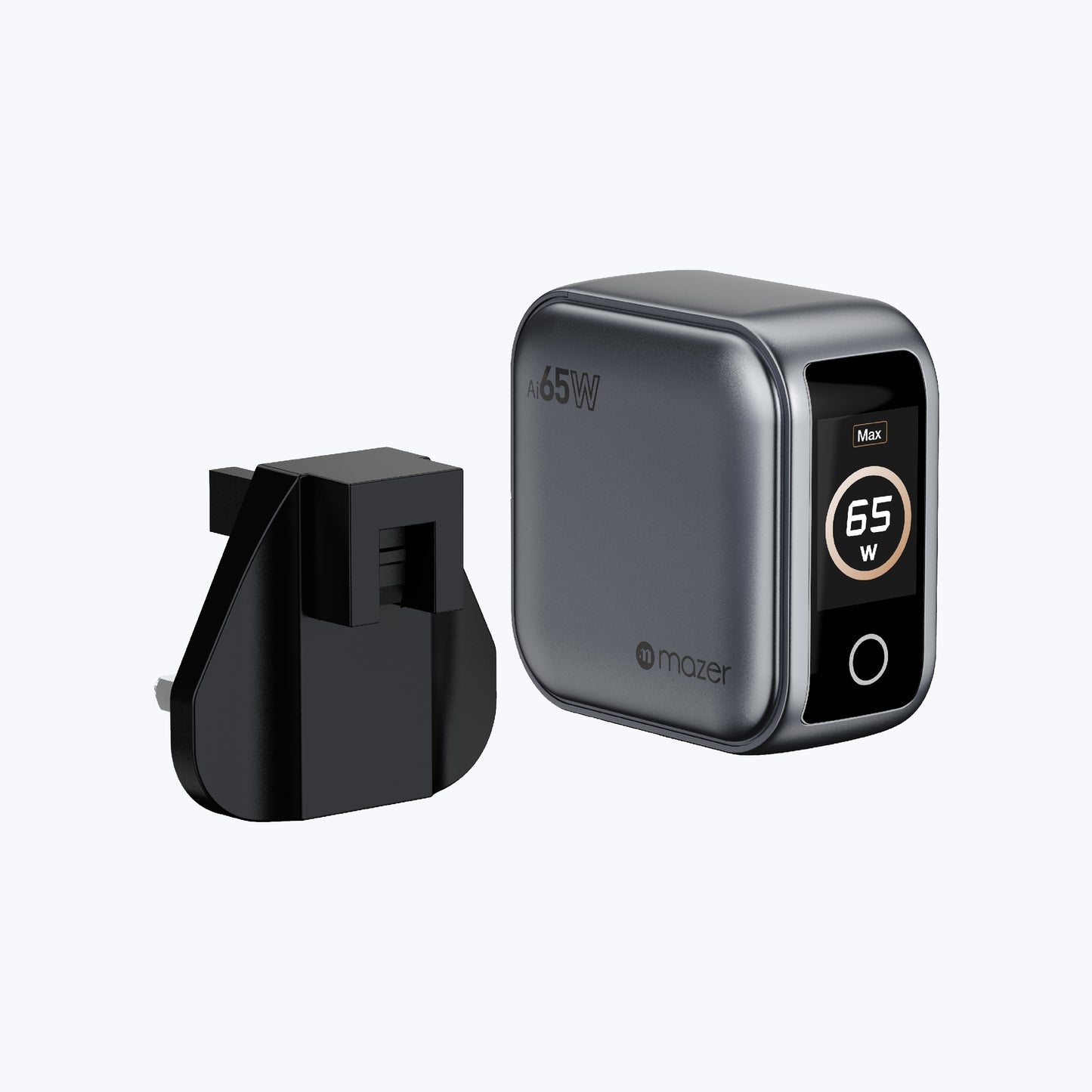 AiPrestigeGaN 65W Gan Wall Charger Ai Display (3 Ports)