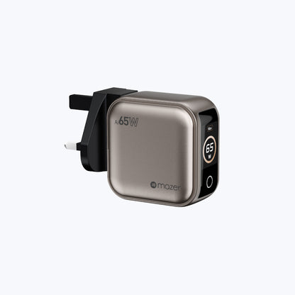 AiPrestigeGaN 65W Gan Wall Charger Ai Display (3 Ports)