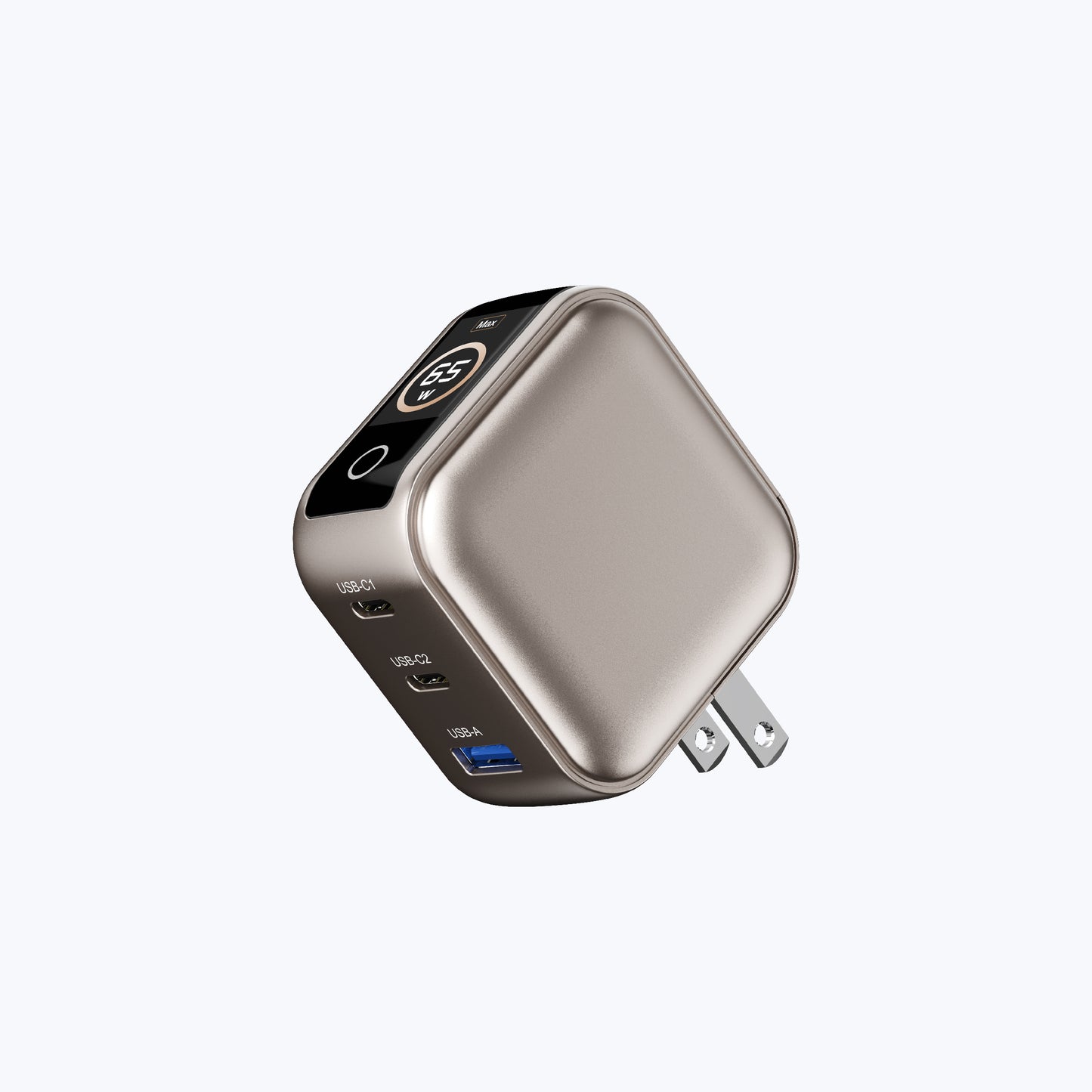 AiPrestigeGaN 65W Gan Wall Charger Ai Display (3 Ports)