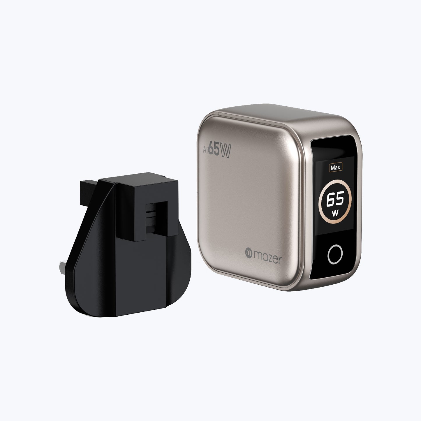 AiPrestigeGaN 65W Gan Wall Charger Ai Display (3 Ports)