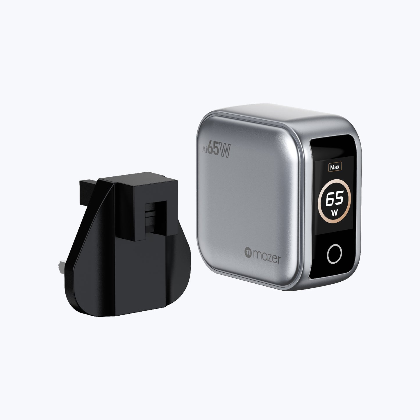 AiPrestigeGaN 65W Gan Wall Charger Ai Display (3 Ports)