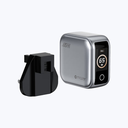 AiPrestigeGaN 65W Gan Wall Charger Ai Display (3 Ports)