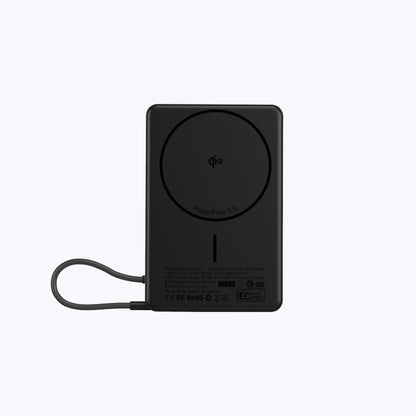 MagLink70 10,000 mAh Qi2 Certified 15W Magnetic Wireless Power Bank with Built in USB-C Cable (CCC Certified)