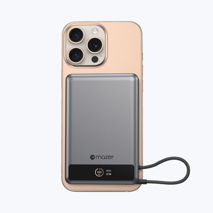 MagLink70 10,000 mAh Qi2 Certified 15W Magnetic Wireless Power Bank with Built in USB-C Cable (CCC Certified)