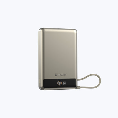 MagLink70 10,000 mAh Qi2 Certified 15W Magnetic Wireless Power Bank with Built in USB-C Cable (CCC Certified)