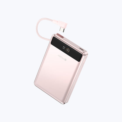 MagLink70 10,000 mAh Qi2 Certified 15W Magnetic Wireless Power Bank with Built in USB-C Cable (CCC Certified)