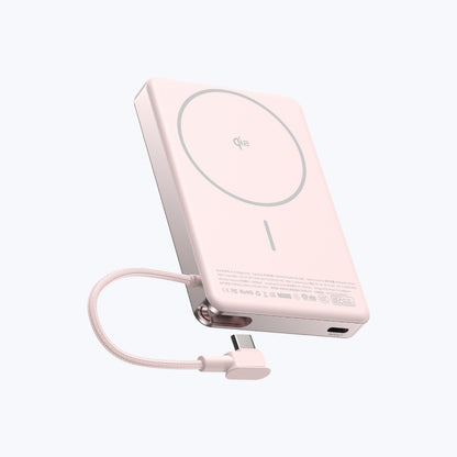 MagLink70 10,000 mAh Qi2 Certified 15W Magnetic Wireless Power Bank with Built in USB-C Cable (CCC Certified)