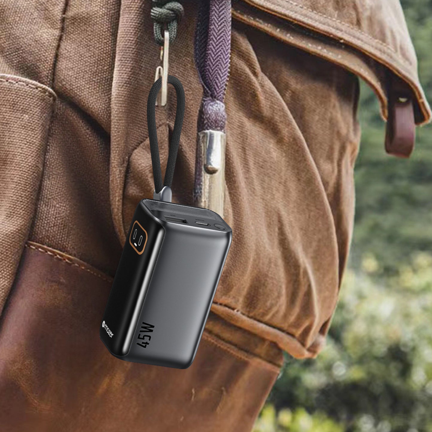 PowerCharge RLink 10,000 mAh PD45W (Built-in Retractable USB-C Cable) Power Bank (CCC Certified)