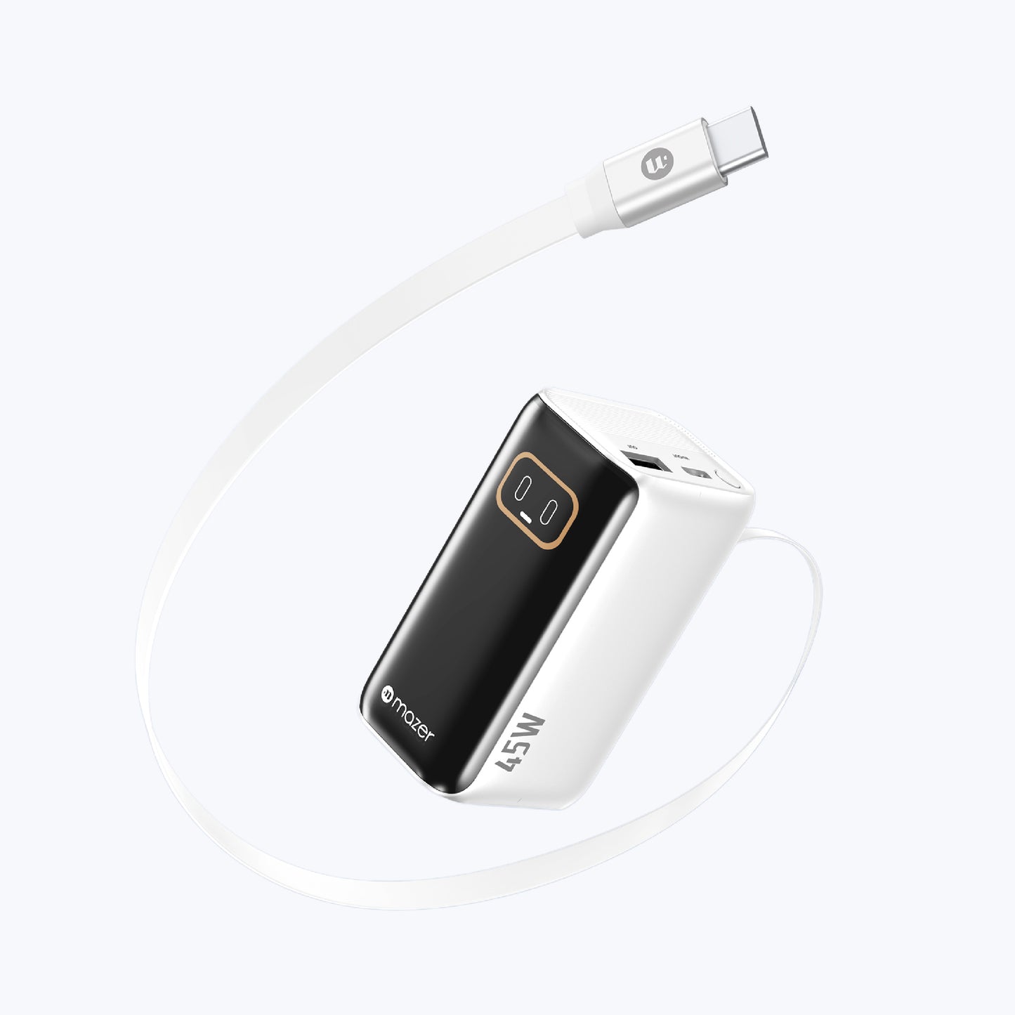 PowerCharge RLink 10,000 mAh PD45W (Built-in Retractable USB-C Cable) Power Bank (CCC Certified)