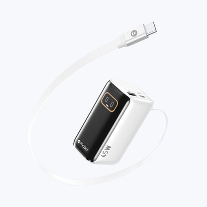 PowerCharge RLink 10,000 mAh PD45W (Built-in Retractable USB-C Cable) Power Bank (CCC Certified)