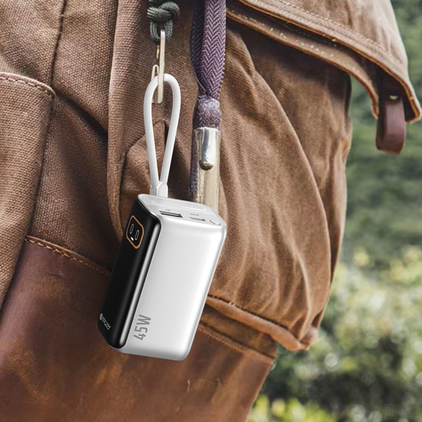 PowerCharge RLink 10,000 mAh PD45W (Built-in Retractable USB-C Cable) Power Bank (CCC Certified)