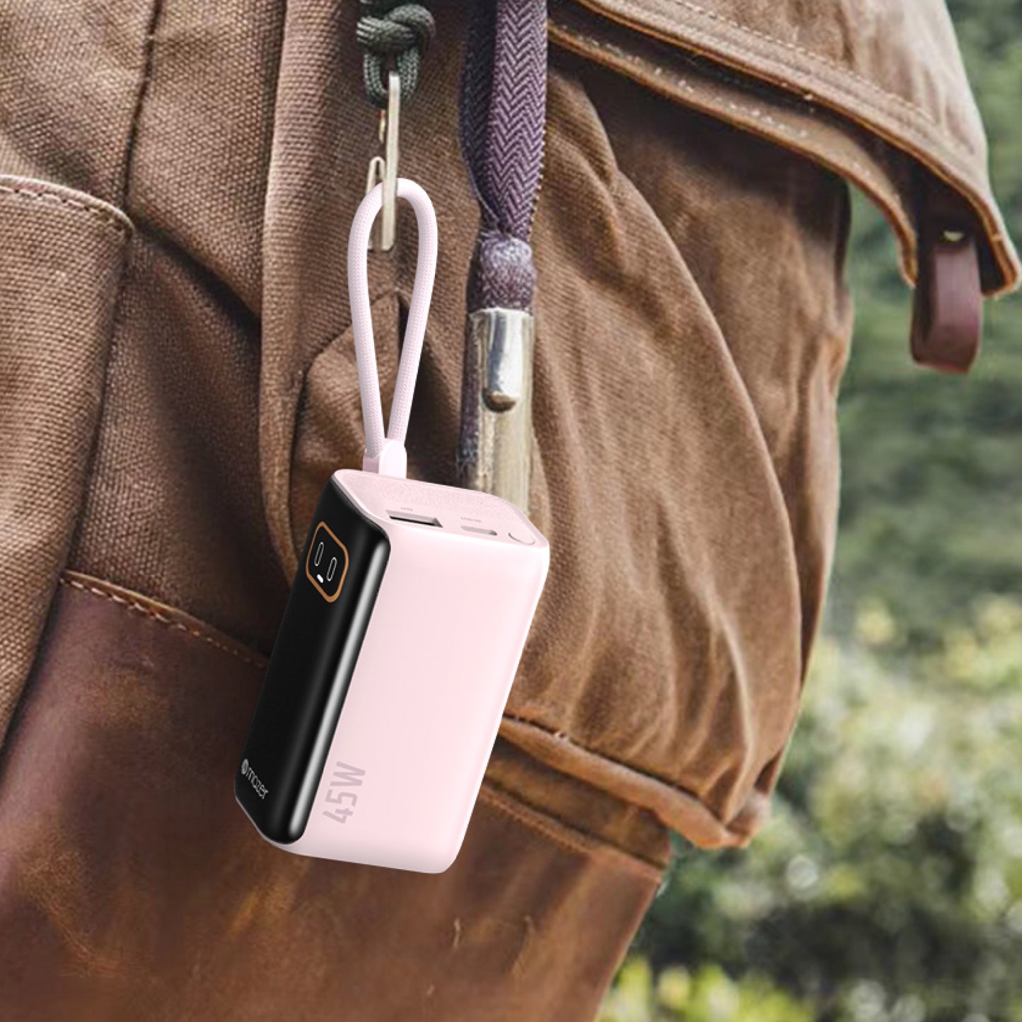 PowerCharge RLink 10,000 mAh PD45W (Built-in Retractable USB-C Cable) Power Bank (CCC Certified)