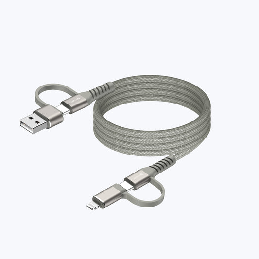 InfiniteLink COBRA Q Magnetic Organizer 4-in-1 Fast Charging Cable 60W (Braided)