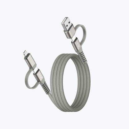 InfiniteLink COBRA Q Magnetic Organizer 4-in-1 Fast Charging Cable 60W (Braided)