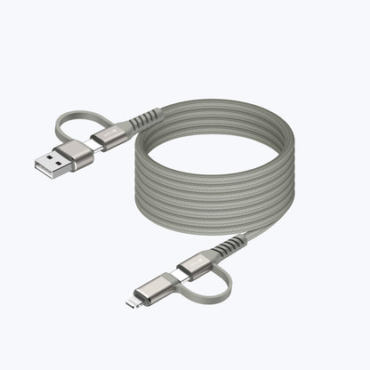InfiniteLink COBRA Q Magnetic Organizer 4-in-1 Fast Charging Cable 60W (Braided)