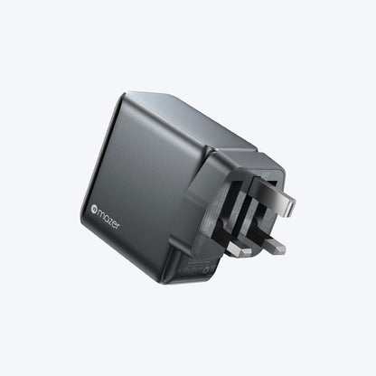 PrestigeGaN Ai 140W GaN Wall Charger Ai Display (4 Ports)